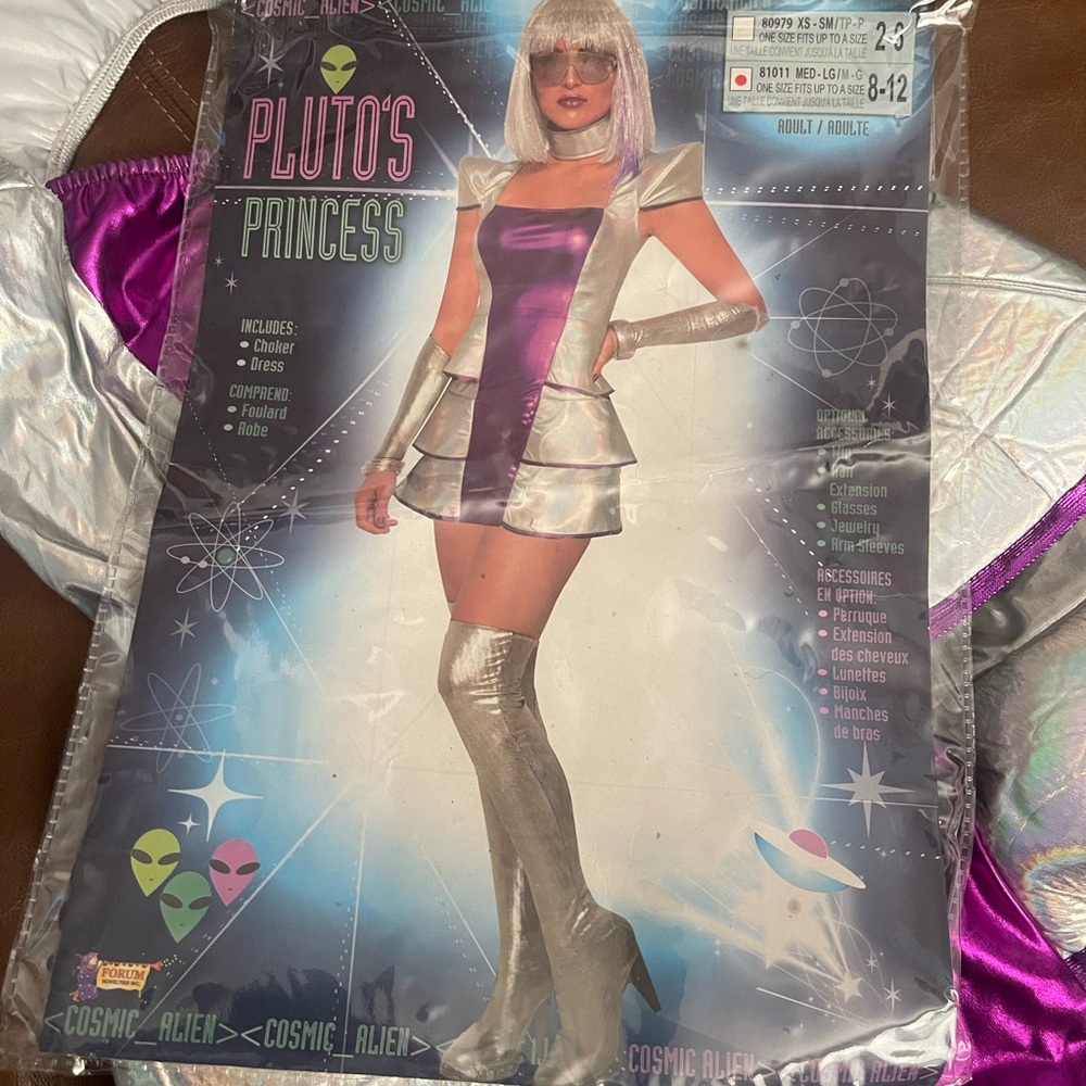 Cosmic Alien Costume - Silver and Purple